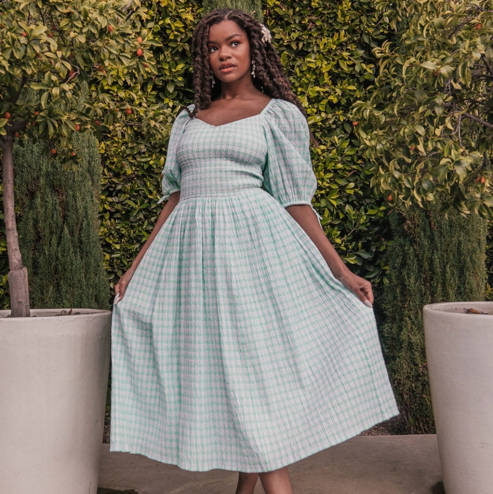 JESSAKAE Bonnet Dress 1XL in Seafoam